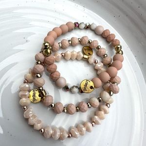 New erimish bracelet set of three blush color